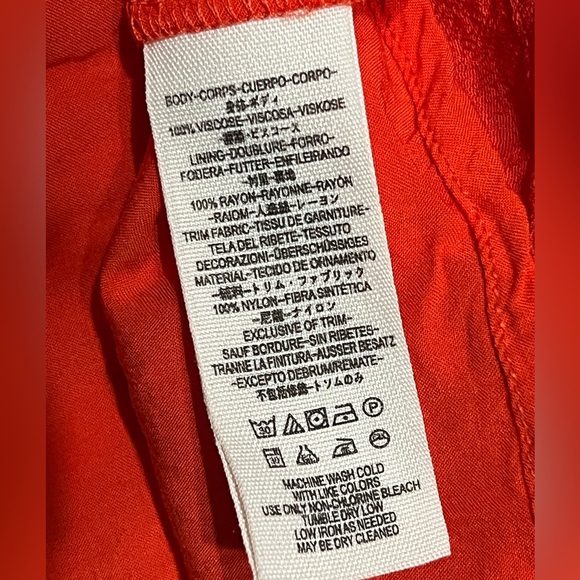 Free People FP Orange Floral Mockingbird Flowy Romantic Dress Size 0 - Picture 4 of 10